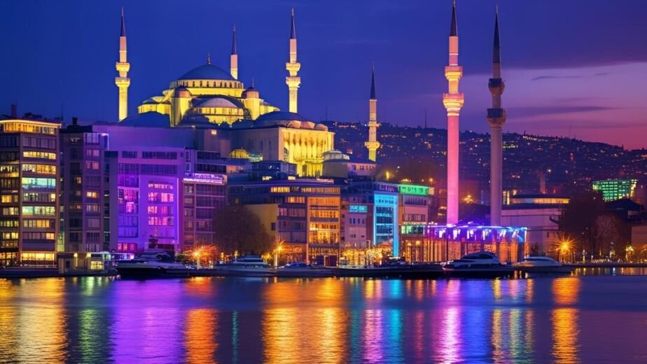 Istanbul city lights